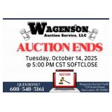 Auction Ends Tue, Oct 14, 2025 5:00pm (soft close)