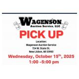 Auction Pick Up Wed, Oct 15,  1:00pm to 5:00pm