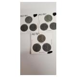 3 P/D/S 1943 Steel Wheat Cent Sets