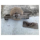 Vintage Foot Powered Grind Stone, Water Well Pump
