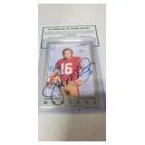 Joe Montana Autograph Card