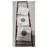 100 Wheat Cents in 2x2s