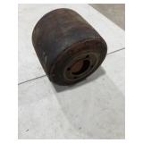 Vintage Wooden Flat Belt Pulley 9.5x7.5