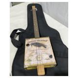 Homemade 3 String Electric Guitar w/Soft Case