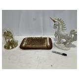Unicorn, Sign, Anniversary Clock (Glass Top)