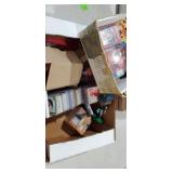 Box of Cards and Sports Items