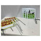 Yard Signs - Garage Sale, Clean Up After Dog