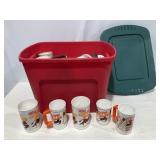 Tote w/Cover - Full of Plastic Cow Tale Mugs