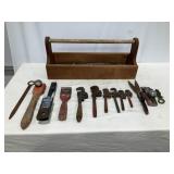 Assorted Tools - Pipe Wrenches, Receiver Hitch,