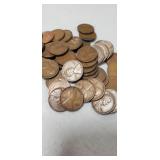 50 - 1930s S Mint Wheat Cents