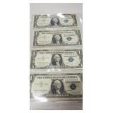 4 1957 Silver Certificates