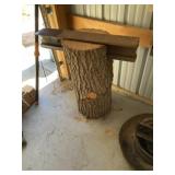 24ï¿½ Rail Anvil Mounted on Log