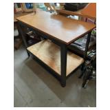 Wood Work Bench w/Metal Frame 24"x48" - Light