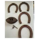 Horse Shoes - 4 pcs, Sad Iron