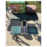 Camping Table, LP Griddle - New, LP Grill - Used,