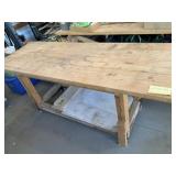 Wooden Work Bench 80"x29"x34"