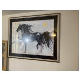 Framed Horse Picture - 38"x49"