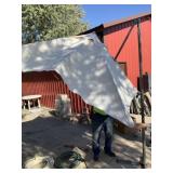 Patio Umbrella w/Base - Good Canvas, Broken Handle