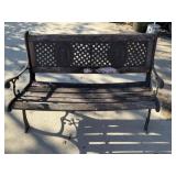 Cast Iron Siting Bench - Golfer Inlay on Back