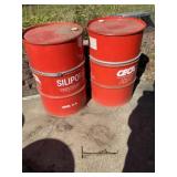 55gl Metal Drums w/Lids - Qty 2