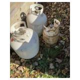 3 LP Tanks - 20lb and10lb