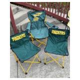 Greenbay Packer Folding Bag Chairs - Qty 3