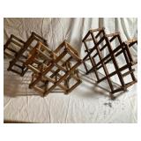 Table Top Wooden Wine Racks - Qty 3