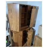 CD Storage Cabinets w/FoldOut Doors, Locks - Qty 2