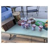 Cookie Tins, Vintage Breadbox, Tote