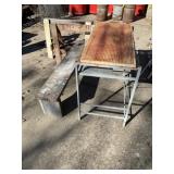 Saw Horses, Metal Bench, Wood Bench