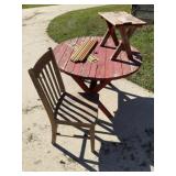 Wooden Garden Table, Chair