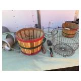 Vintage Apple Crate, Baskets, De-Seeder, Scythe