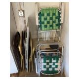 Metal Lawn Chairs, Aluminum Table, Folding Chairs