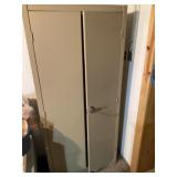 Metal 2 Door 5 Shelf Cabinet 66"x30"x15"