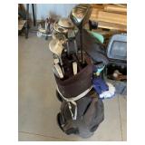 Menï¿½s Golf Clubs, Balls, Tees, Walking Cart- Not