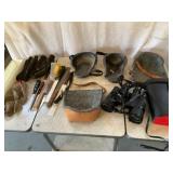 Binoculars, Knives, Knee Pads