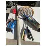 Badmitten Rackets, Foot Air Pumps, Bat