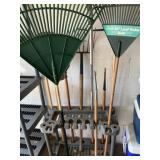 Tool Caddy, Rakes, Fork, Hoes, Edger