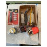 Tape Measures, Rulers, Utility Knifes