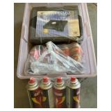 Portable Butane Gas Grill - New, 9 Bottles of Gas