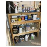 Shelf w/Contents - Paint, Stain, Cleaners and More