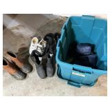 Womenï¿½s Boots and Shoes Sizes 7/8, Tote w/Lid