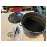 7qt Enamel Canning Pot, Funnel