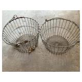Metal Wire Apple/Egg Baskets - Qty 2