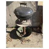 Small Weber Charcoal Grill on Stand