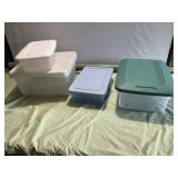 Smaller Totes w/Lids - Qty 4