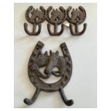 Cast Iron Horse Head w/Wall Hooks