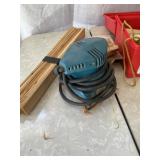 Plastic ToolBox, Palm Sander w/Assorted Sand Paper