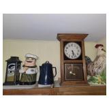 Green Bay Decorations, Mantel Clock, Ceramic