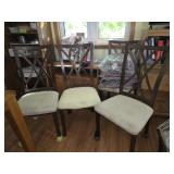 Metal Chair w/padded Seats 19"x40"x18" - Qty4